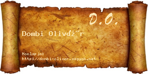 Dombi Olivér névjegykártya